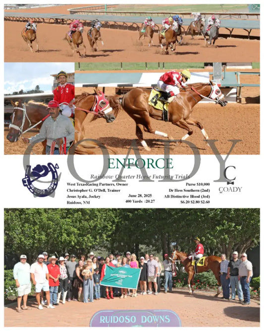 ENFORCE - Rainbow Quarter Horse Futurity Trials - 06-28-25 - R16 - RUI Ruidoso Downs