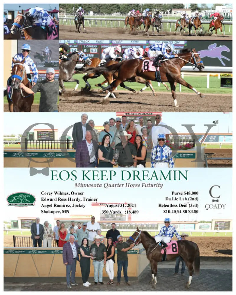 Eos Keep Dreamin - Minnesota Quarter Horse Futurity 08-31-24 R01 Cby Kentucky Downs