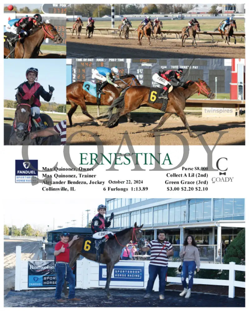 Ernestina - 10-22-24 R08 Fan Fanduel Sportsbook Horse Racing