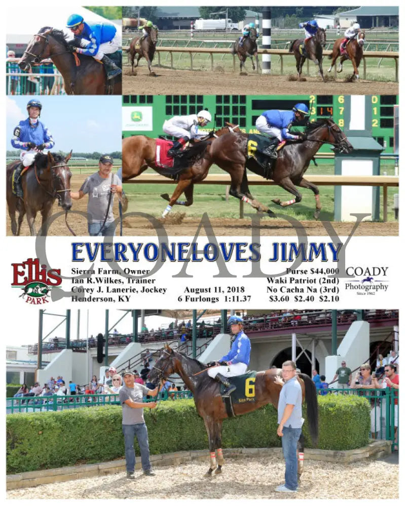 Everyoneloves Jimmy - 081118 Race 05 Elp Ellis Park