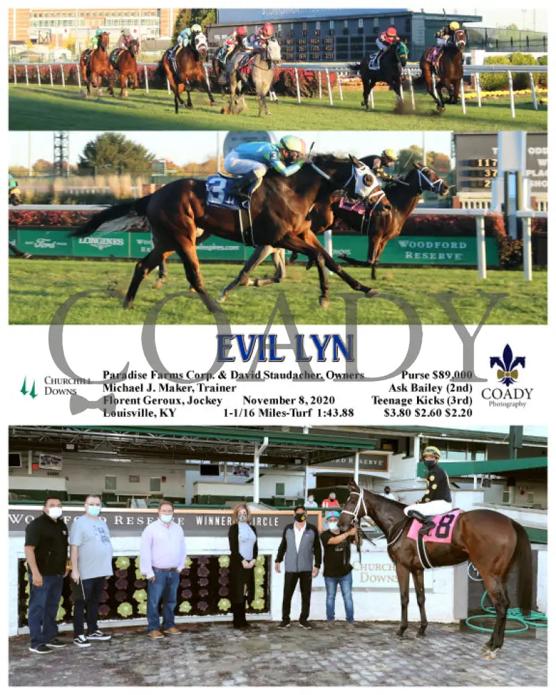 Evil Lyn - 11-08-20 R09 Cd Churchill Downs
