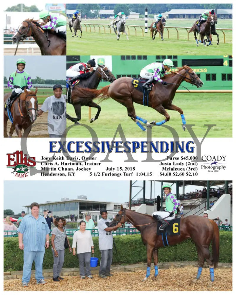 Excessivespending - 071518 Race 04 Elp Ellis Park