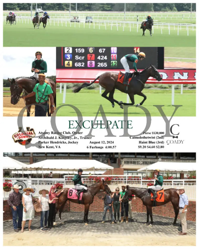 Exculpate - The Randolph D. Rouse Memorial 08-12-24 R03 Cnl Colonial Downs