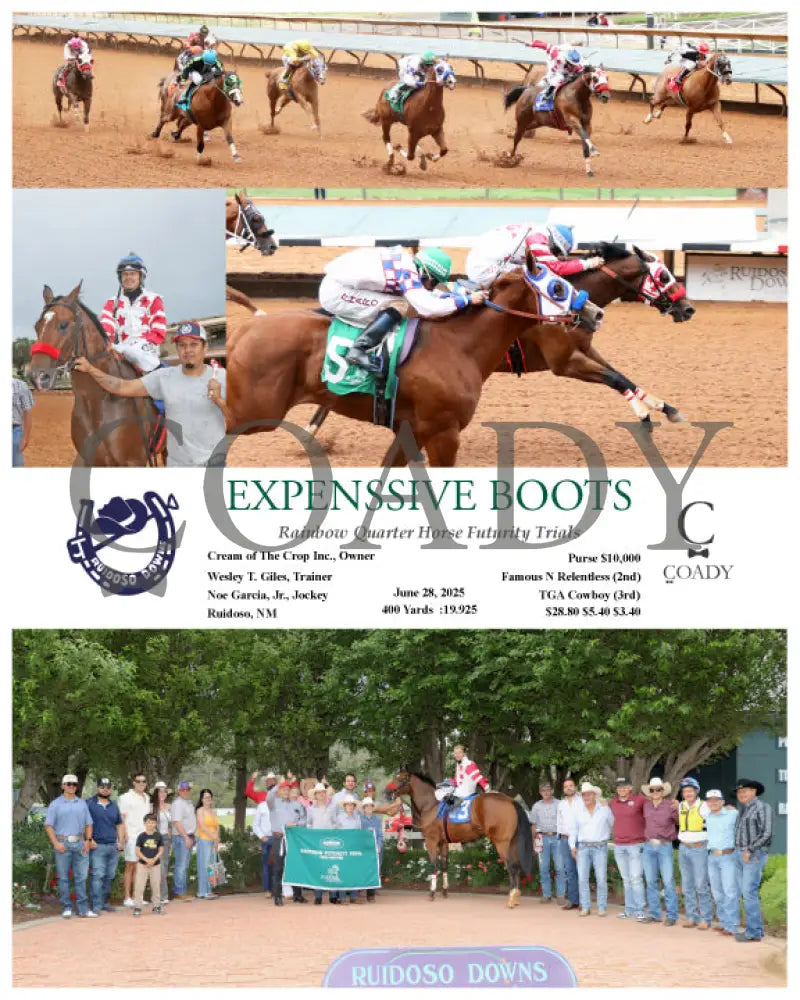 EXPENSSIVE BOOTS - Rainbow Quarter Horse Futurity Trials - 06-28-25 - R11 - RUI Ruidoso Downs