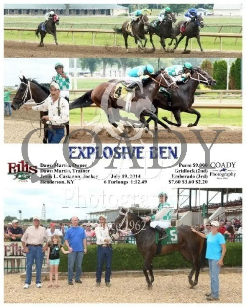 Explosive Ben - 071914 Race 02 Elp Ellis Park