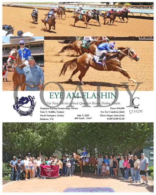 EYE AM FLASHIN - Zia New Mexico Bred Quarter Horse Derby Trials - 07-05-25 - R04 - RUI Ruidoso Downs