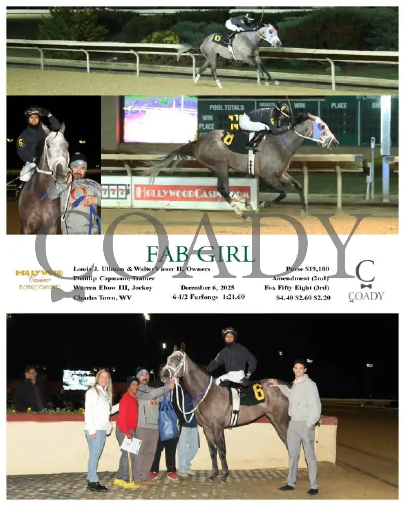 FAB GIRL - 12-06-25 - R03 - CT Hollywood Casino at Charles Town Races