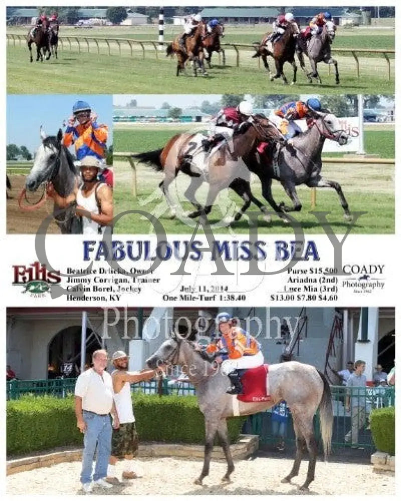 Fabulous Miss Bea - 071114 Race 06 Elp Ellis Park