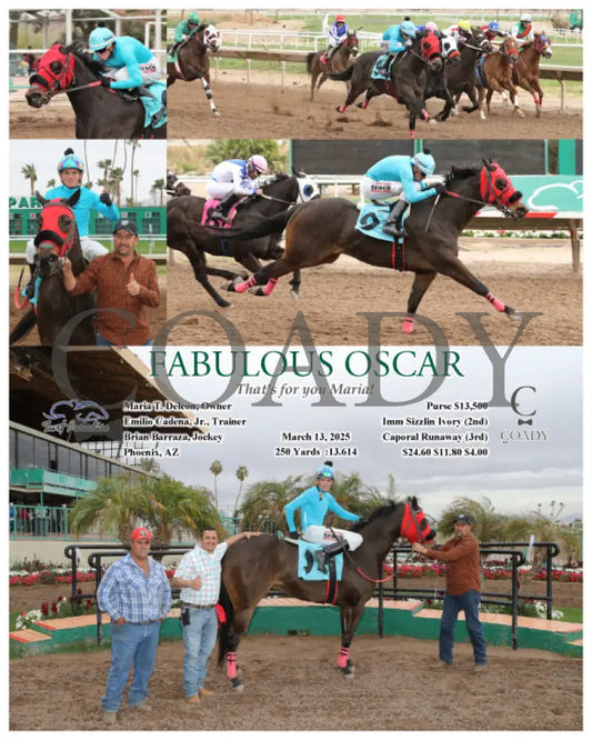 FABULOUS OSCAR - That’s for you Maria! - 03-13-25 - R02 - TUP Turf Paradise