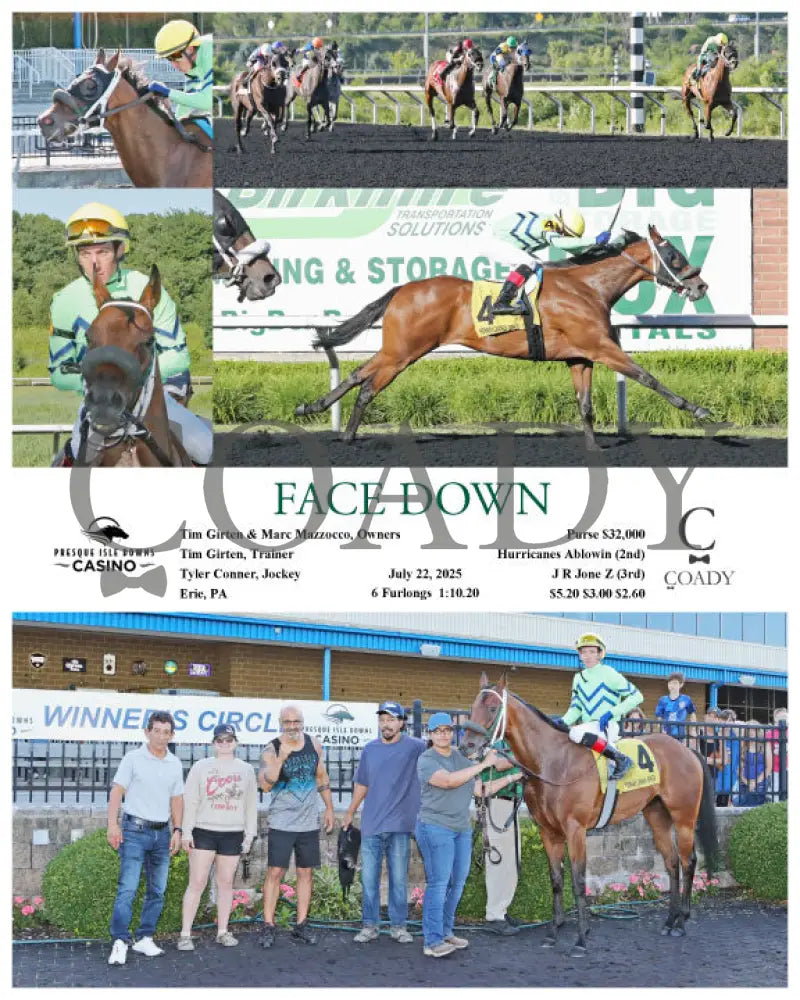 FACE DOWN - 07-22-25 - R07 - PID Presque Isle Downs