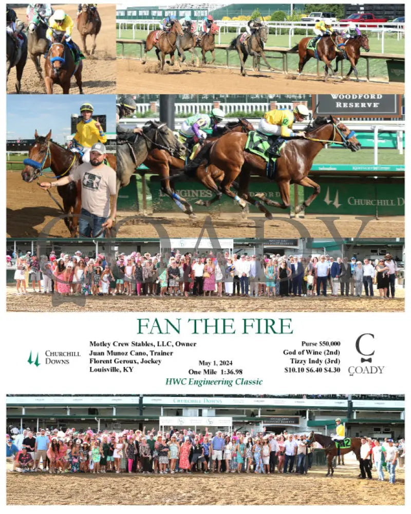 Fan The Fire - 05-01-24 R10 Cd Churchill Downs