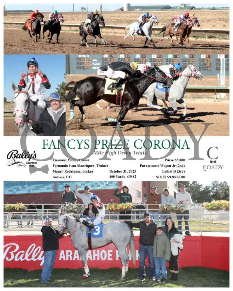 FANCYS PRIZE CORONA - Mile High Derby Trials - 10-31-25 - R05 - ARP Arapahoe Park