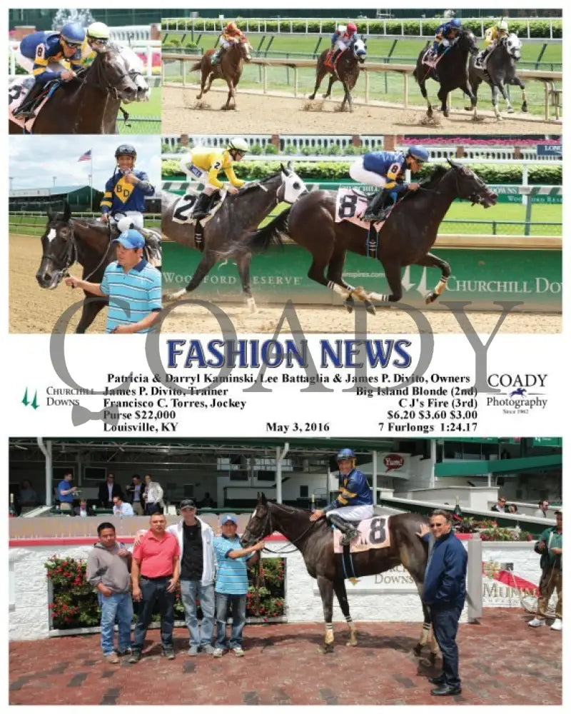 Fashion News - 050316 Race 02 Churchill Downs