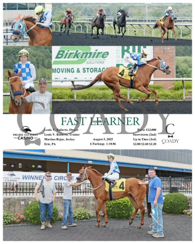 FAST LEARNER - 08-05-25 - R02 - PID Presque Isle Downs
