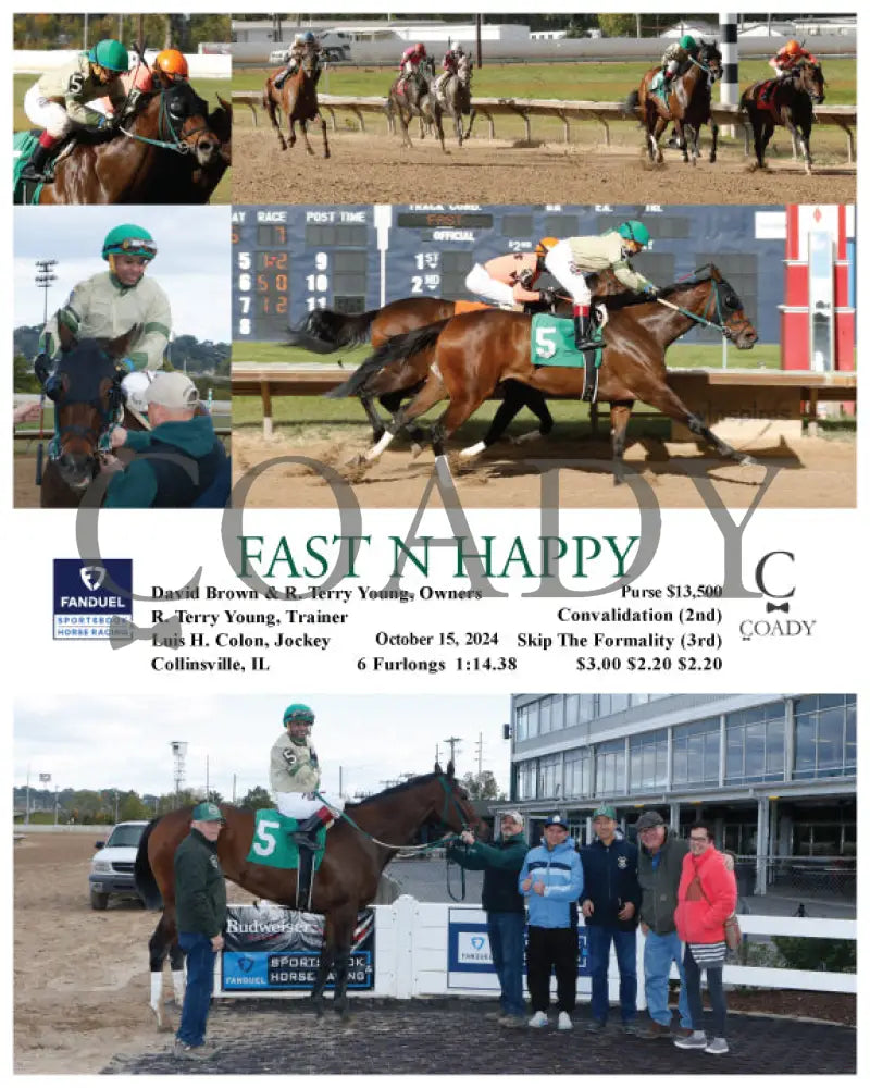 Fast N Happy - 10-15-24 R07 Fan Fanduel Sportsbook Horse Racing