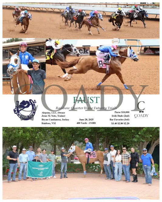 FAUST - Rainbow Quarter Horse Futurity Trials - 06-28-25 - R08 - RUI Ruidoso Downs