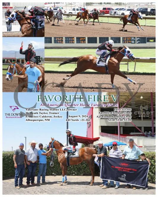 Favorite Fire V - All American Quarter Horse Futurity Trials 08-09-24 R02 Alb Downs At Albuquerque
