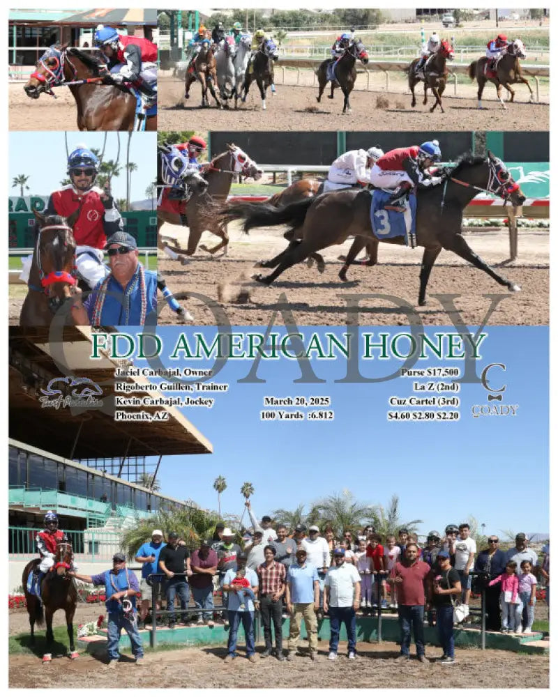FDD AMERICAN HONEY - 03-20-25 - R01 - TUP Turf Paradise