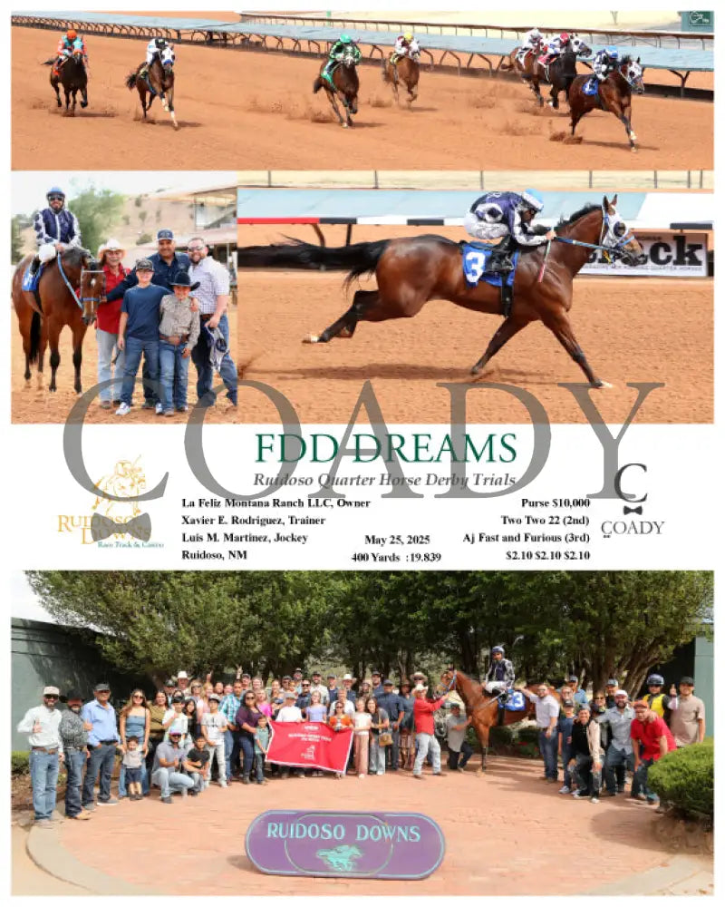 FDD DREAMS - Ruidoso Quarter Horse Derby Trials - 05-25-25 - R07 - RUI Ruidoso Downs