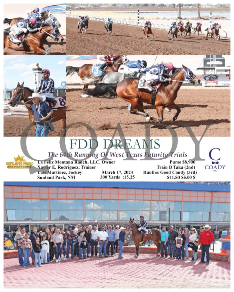 Fdd Dreams - The 64Th Running Of West Texas Futurity Trials 03 - 17 - 24 R09 Sun Sunland Park