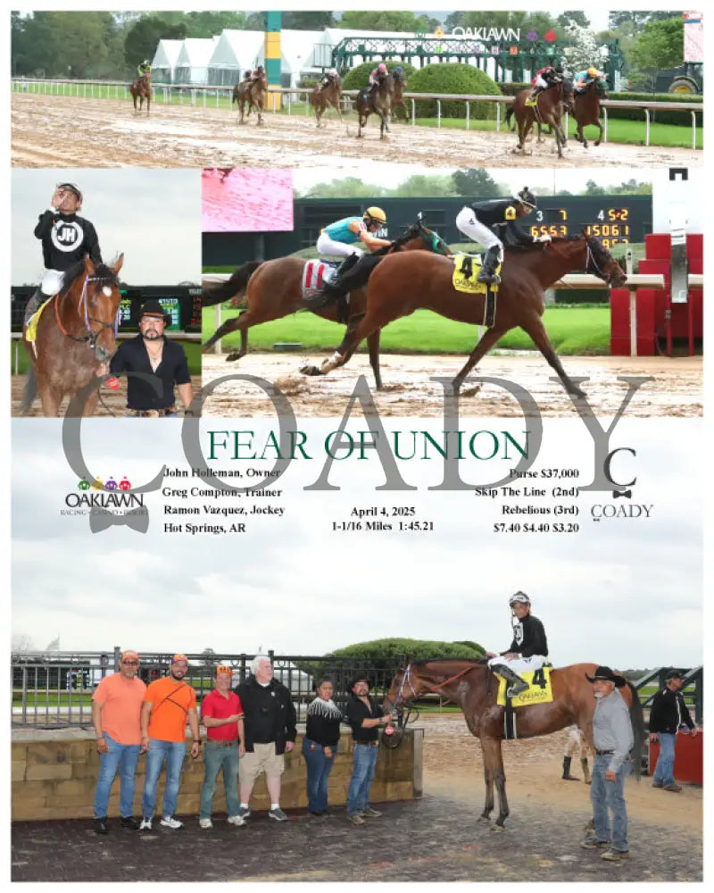 FEAR OF UNION - 04-04-25 - R08 - OP Oaklawn Park