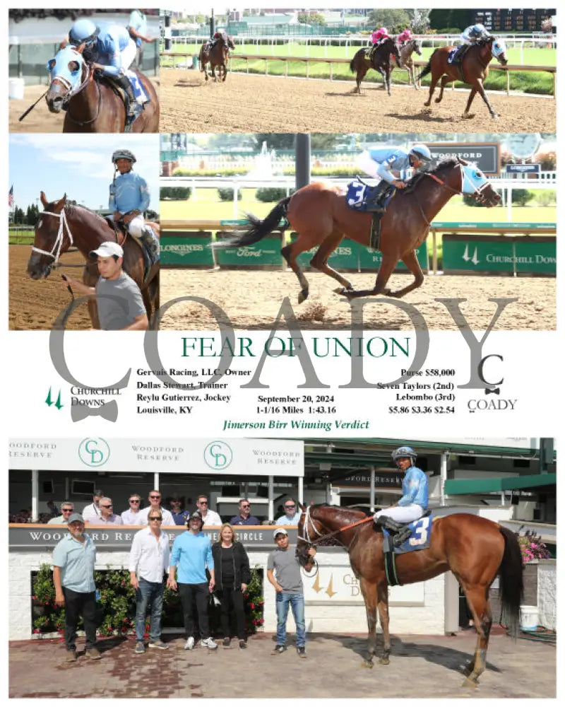Fear Of Union - 09-20-24 R01 Cd Churchill Downs