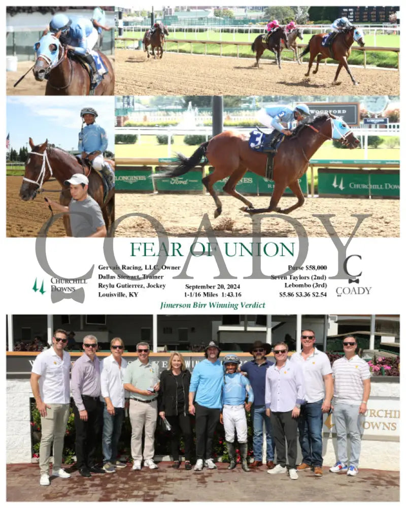 Fear Of Union - 09-20-24 R01 Cd Group Churchill Downs