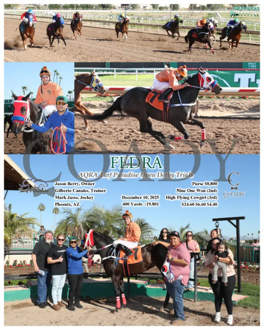 FEDRA - AQRA Turf Paradise Open Derby Trials - 12-10-25 - R04 - TUP - Coady Media - Kurtis Coady Photography