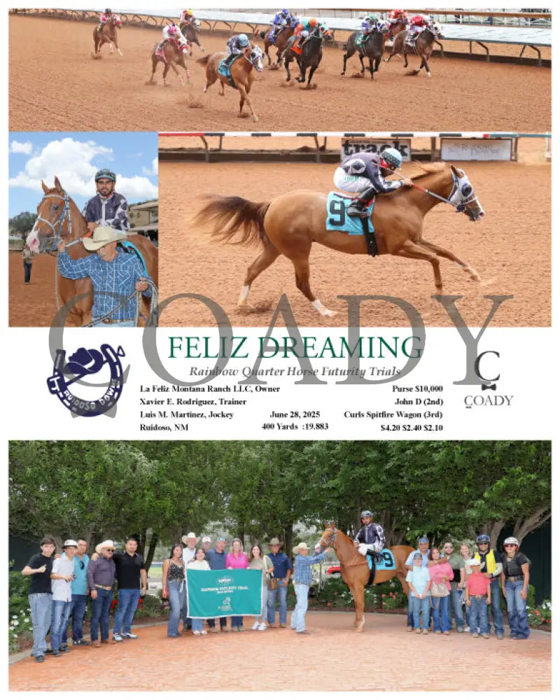 FELIZ DREAMING - Rainbow Quarter Horse Futurity Trials - 06-28-25 - R05 - RUI Ruidoso Downs