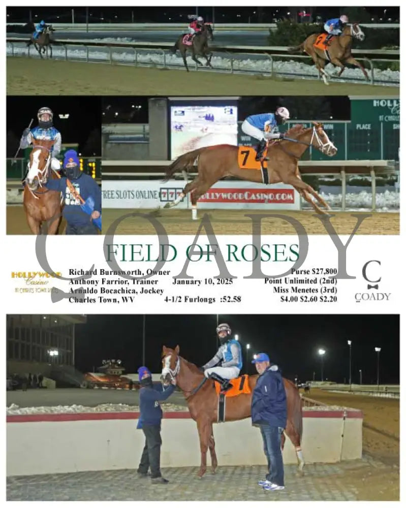 Field Of Roses - 01-10-25 R04 Ct Hollywood Casino At Charles Town Races
