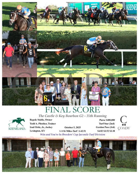 FINAL SCORE - The Castle & Key Bourbon G2 - 35th Running - 10-05-25 - R10 - KEE Keeneland