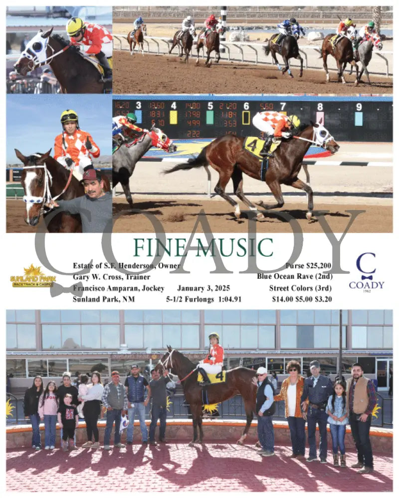 Fine Music - 01-03-25 R03 Sun Turfway Park