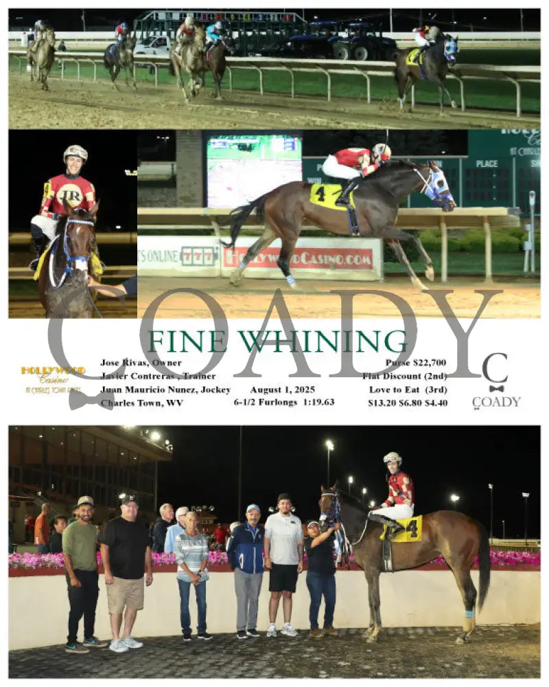 FINE WHINING - 08-01-25 - R05 - CT Hollywood Casino at Charles Town Races