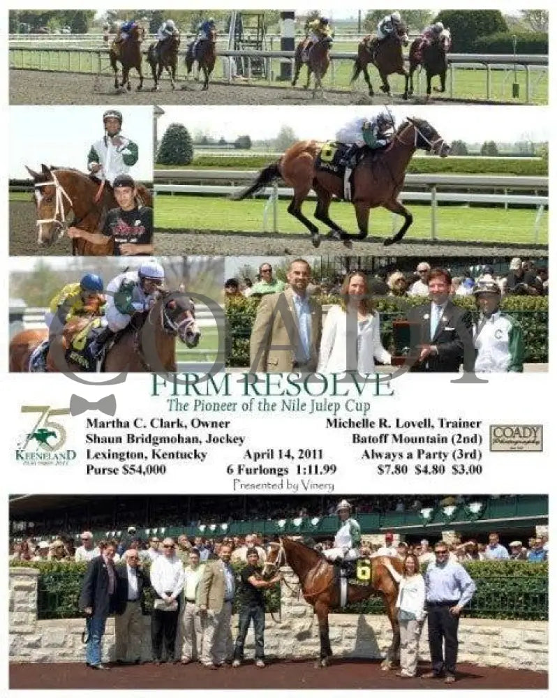 Firm Resolve - The Pioneer Of The Nile Julep Cup Keeneland