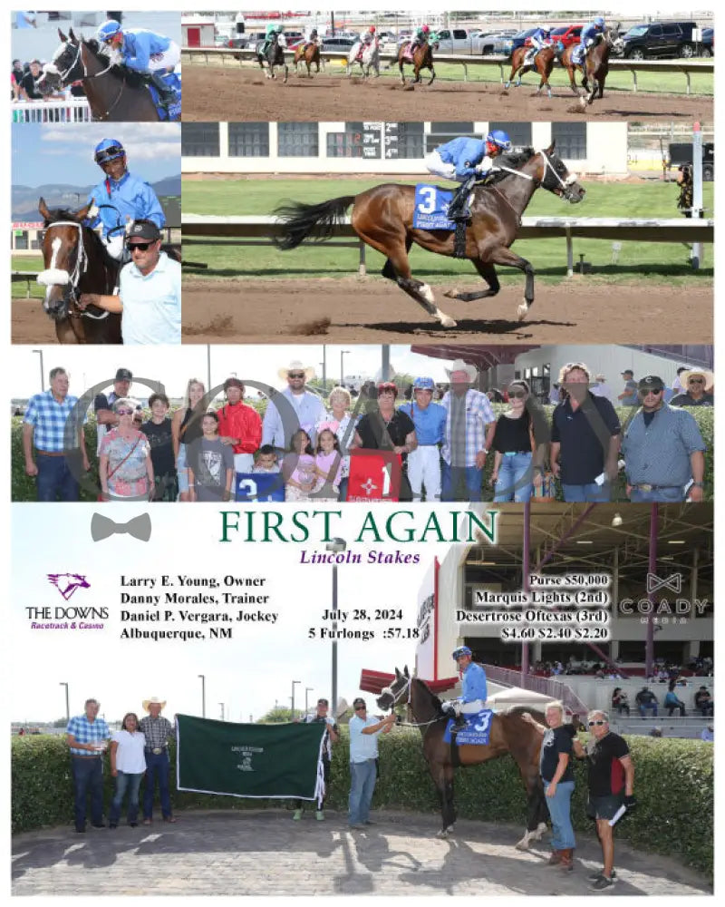 First Again - Lincoln Stakes 07-28-24 R10 Alb Downs At Albuquerque
