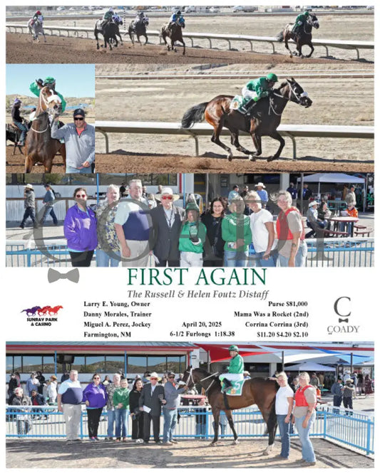 FIRST AGAIN - The Russell & Helen Foutz Distaff - 04-20-25 - R10 - SRP SunRay Park