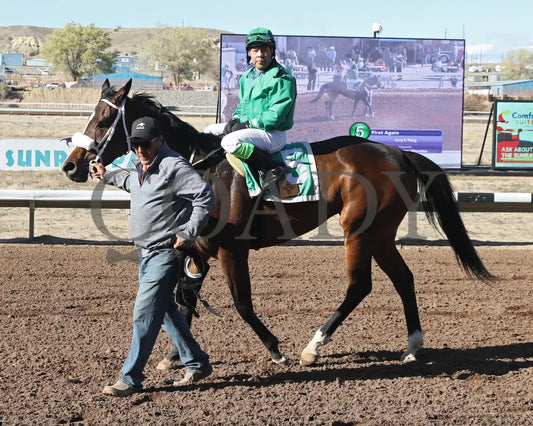 FIRST AGAIN - The Russell & Helen Foutz Distaff - 04-20-25 - R10 - SunRay Park - Return Shot SunRay Park