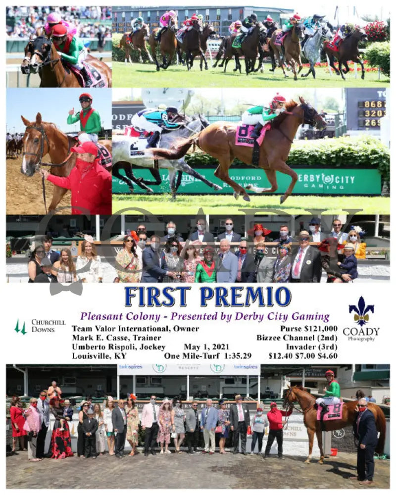 First Premio - Pleasant Colony Presented By Derby City Gaming 05-01-21 R04 Cd Churchill Downs