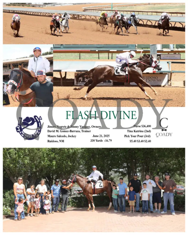 FLASH DIVINE - 06-21-25 - R06 - RUI Ruidoso Downs