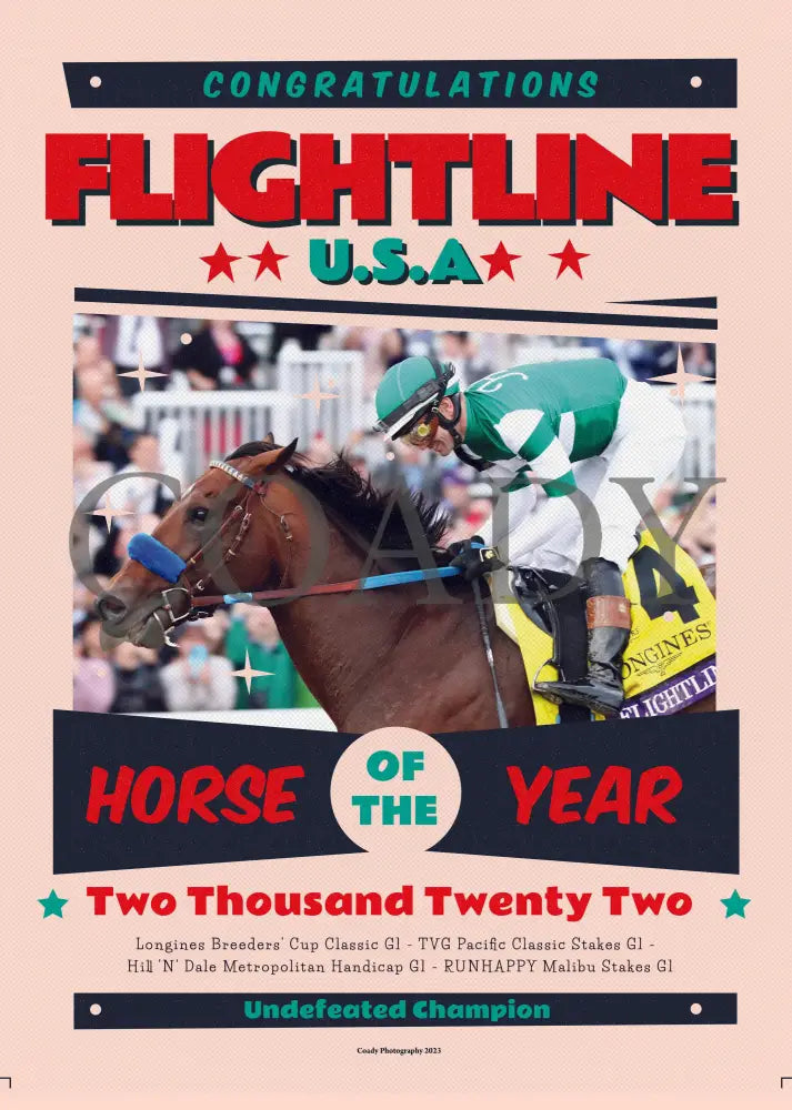 Flightline - Horse Of The Year 2022 18X24 Print