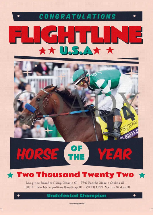 Flightline - Horse Of The Year 2022 18X24 Print