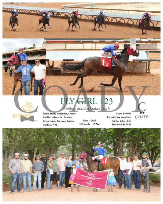 FLY GIRL 123 - Ruidoso Maiden Stakes Trials - 06-01-25 - R03 - RUI - Coady Media - Kurtis Coady Photography