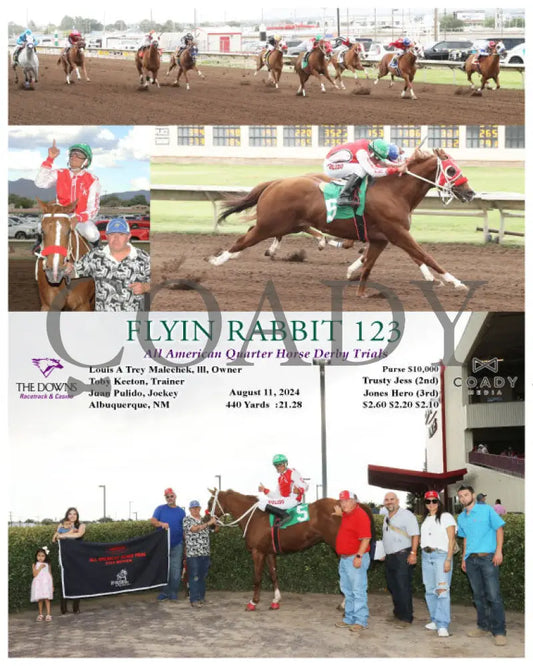 Flyin Rabbit 123 - All American Quarter Horse Derby Trials 08-11-24 R11 Alb Downs At Albuquerque
