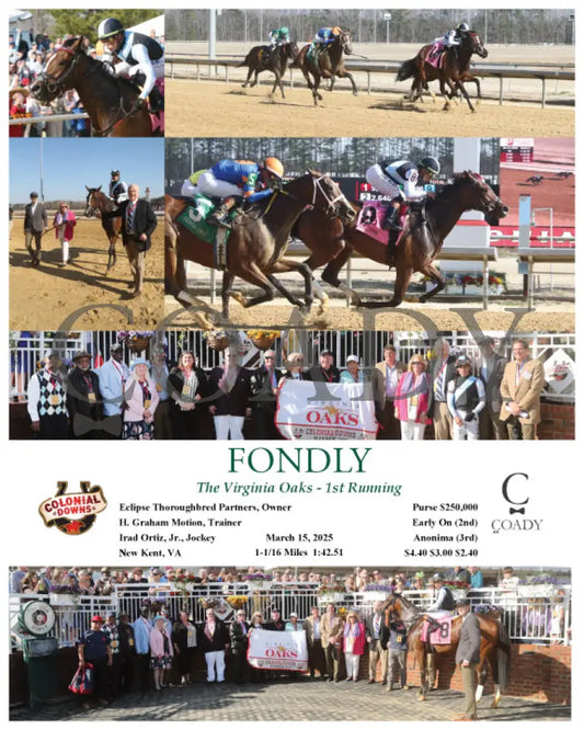FONDLY - The Virginia Oaks - 1st Running - 03-15-25 - R08 - CNL Colonial Downs