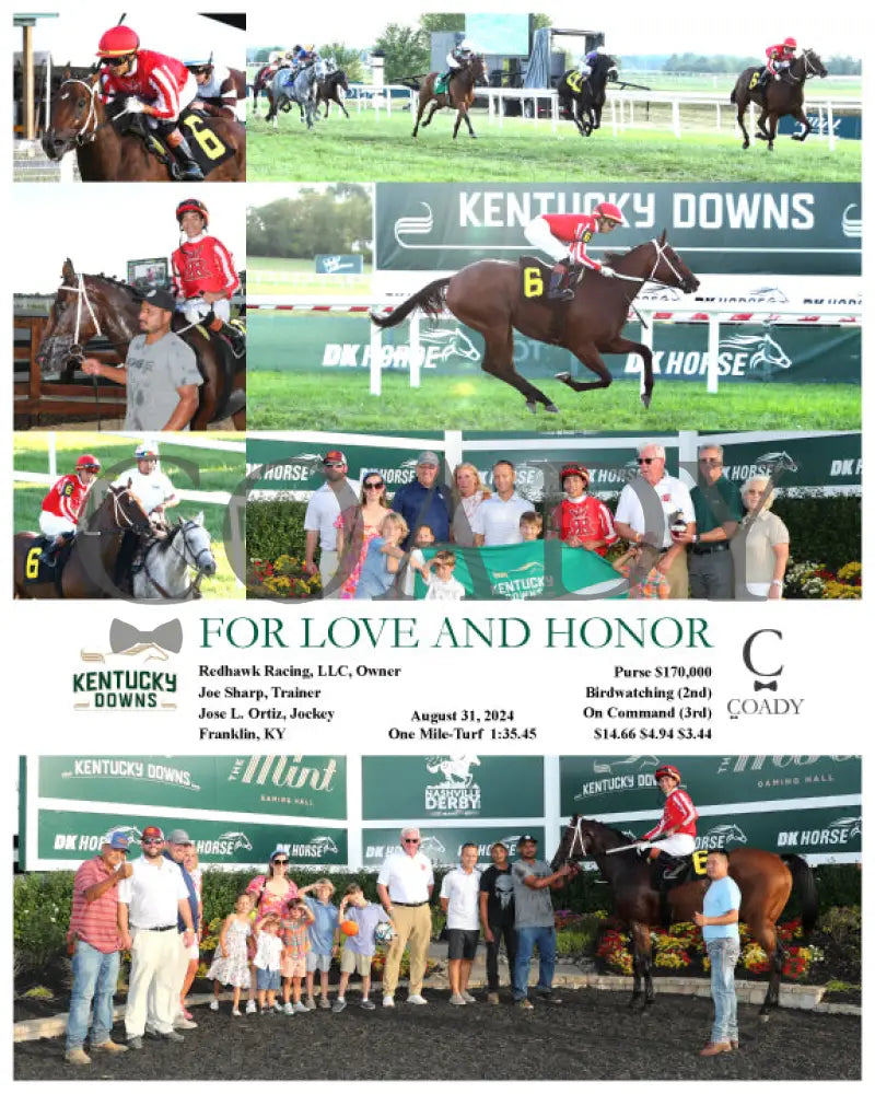 For Love And Honor - 08-31-24 R11 Kd Kentucky Downs
