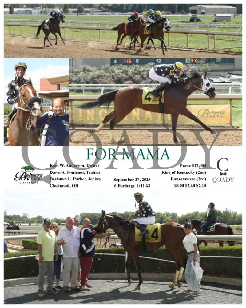 FOR MAMA - 092725 - Race 02 - BTP Presque Isle Downs