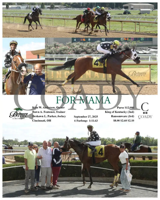 FOR MAMA - 092725 - Race 02 - BTP Presque Isle Downs