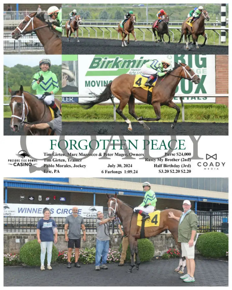 Forgotten Peace - 07-30-24 R03 Pid Presque Isle Downs