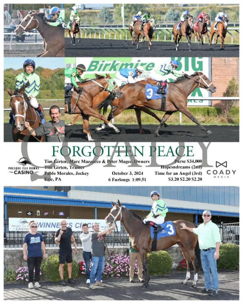 Forgotten Peace - 10-03-24 R03 Pid Presque Isle Downs