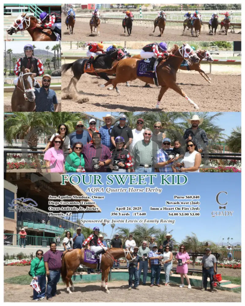 FOUR SWEET KID - AQRA Quarter Horse Derby - 04-24-25 - R01 - TUP Turf Paradise